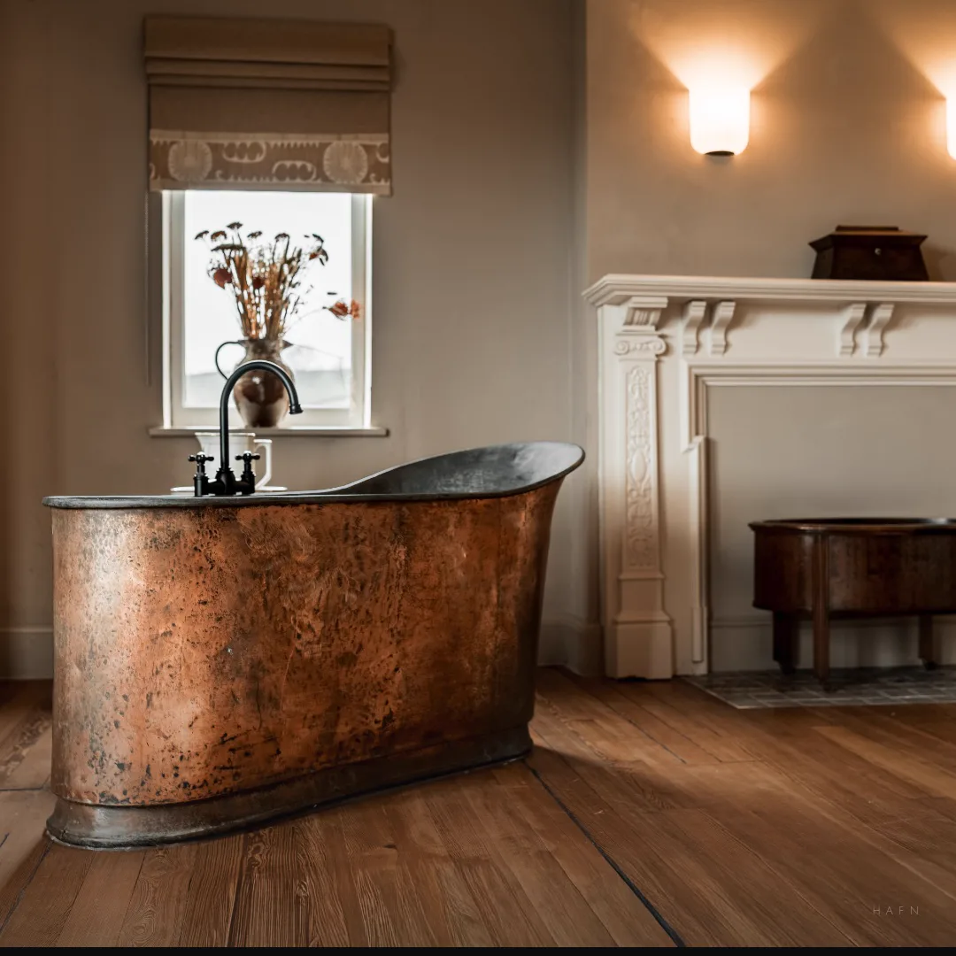 Hafn editorial property photography — North Wales — hafn copper bath heritage property anglesey