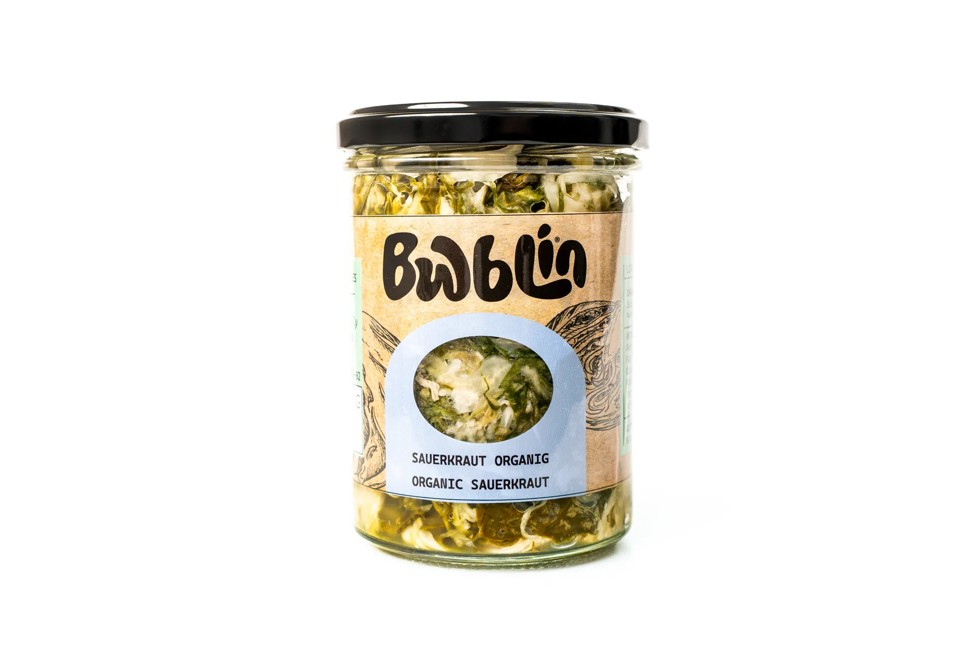 Bwblin fermented kimchi — editorial product photography for a North Wales food brand