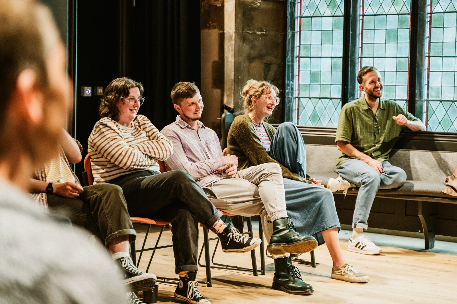 Goglais Welsh theatre — rehearsal room blocking captured for Mona Digital documentary.