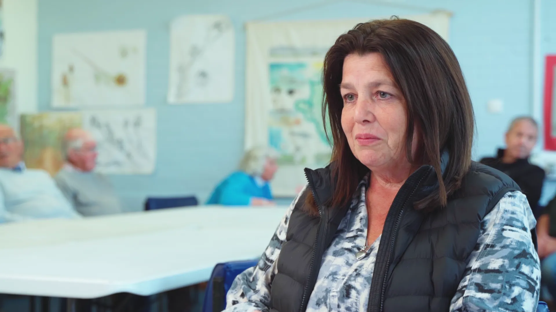 Bodorgan Community Centre manageress interviewed for the Menter Môn community film.
