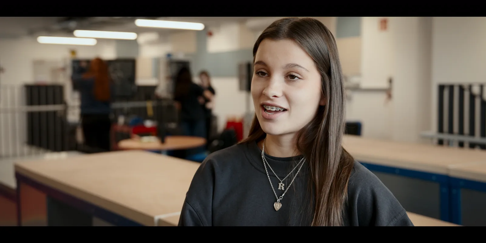 Engineering student interview — workshop setting, Offshore Energy Alliance apprenticeship spotlight.