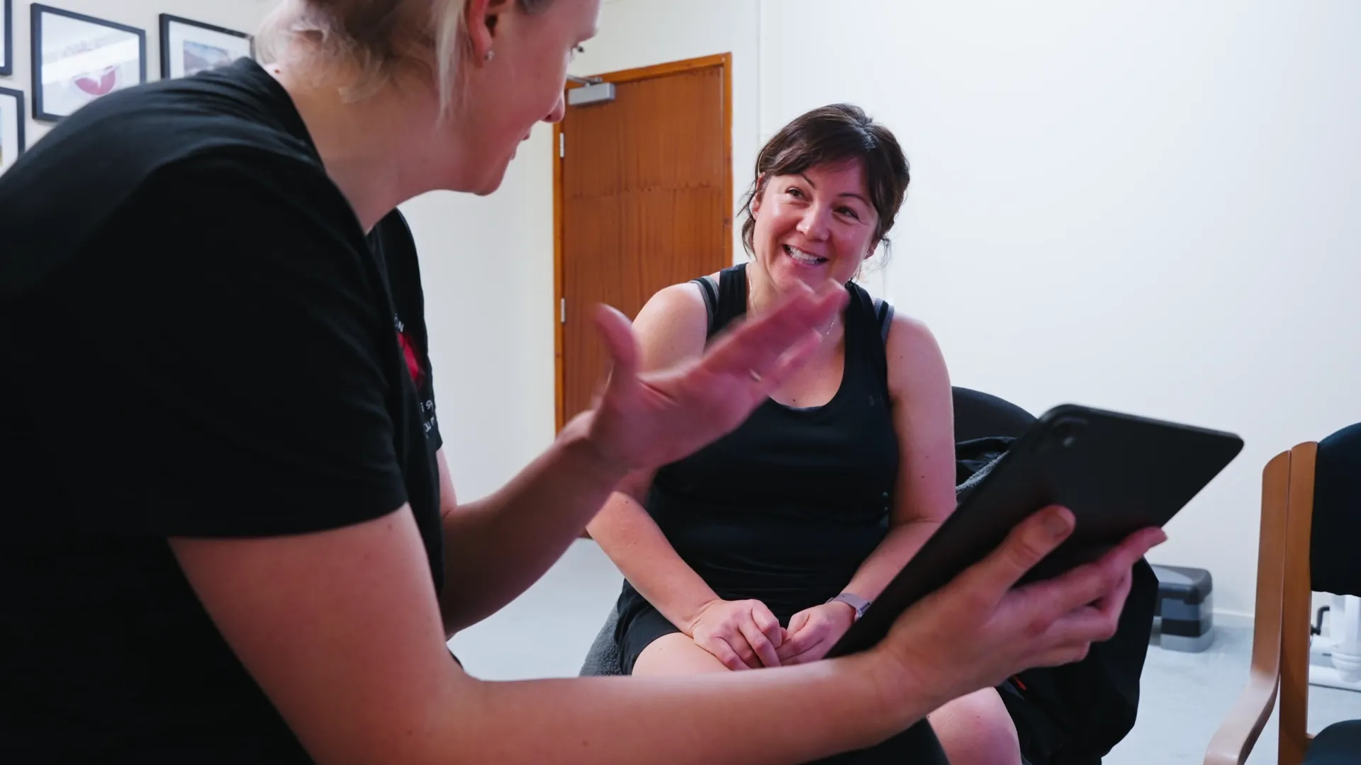 PhysioMon physio at work — patient assessment.